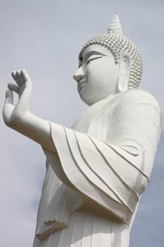 Big white Buddha art thailand