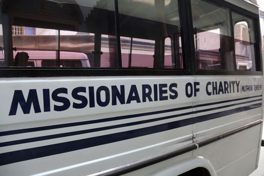 Missionaries of Charity (Mother Teresa) Ambulance, Kolkata, India on February 11, 2014.