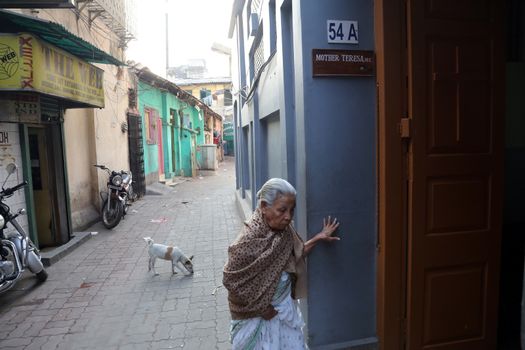 Mother House, Missionaries of Charity sisters of Mother Teresa of Calcutta on Feb 07, 2014 in Kolkata, West Bengal, India.