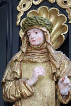 Saint Teresa on the altar of Our Lady of Sorrows, parish Church of the Immaculate Conception of the Virgin Mary in Lepoglava, Croatia