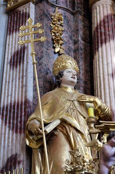 Saint Albert the Great on the main altar of Holy Cross, parish Church of the Immaculate Conception of the Virgin Mary in Lepoglava, Croatia