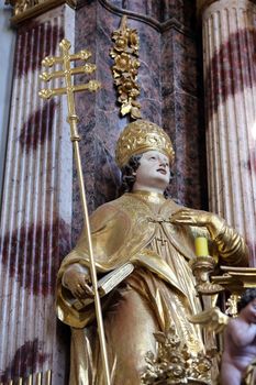 Saint Albert the Great on the main altar of Holy Cross, parish Church of the Immaculate Conception of the Virgin Mary in Lepoglava, Croatia