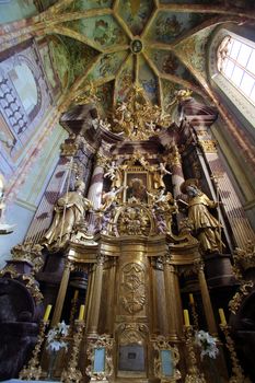 Main altar, parish Church of the Immaculate Conception of the Virgin Mary in Lepoglava, Croatia