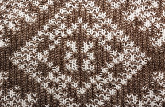 background knitwear. Knitted wool background with ornament, texture