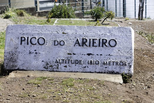 the high mountains at madeira island called pico arieiro, the top is 1810 meters above sea level