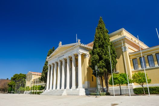 Zappeion Megaron in Athens, Greece. Neoclassical building used for meetings and ceremonies, both official and private.