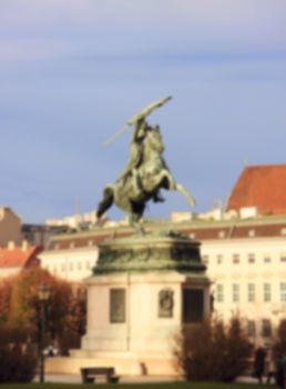 monument on horseback to Vienna Austria
  Statue Of Archduke Charles In Vienna, blurred