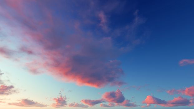 Cloudy blue sky abstract background, blue sky background with tiny clouds, 3d rendering

