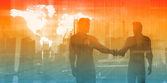 Manufacturing Industry as a Business Concept Abstract Art