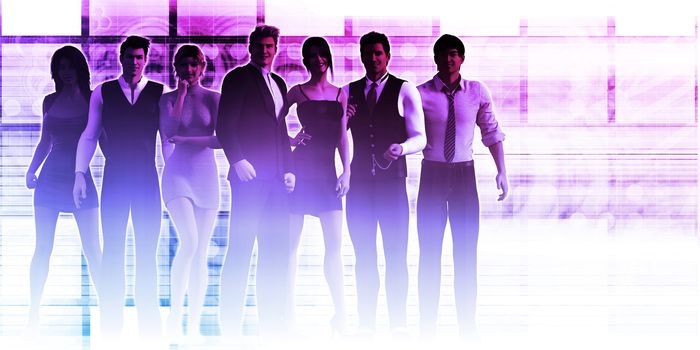Successful Group of Business People at the Office