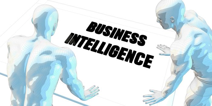 Business Intelligence Discussion and Business Meeting Concept Art