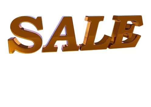 The dimensional word sale on a background. 3D illustration.