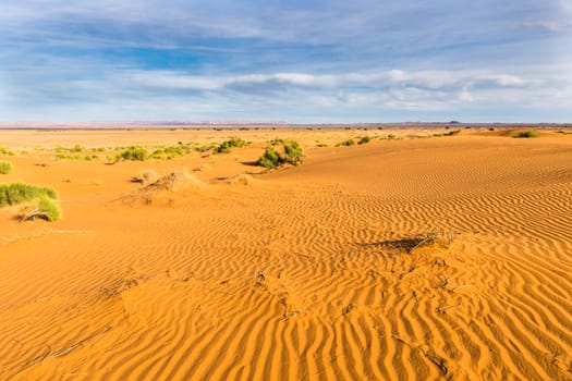 waves on the sand in the Sahara desert, Morocco