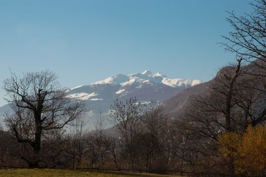 Winter mountain landscape . Region Valle d'Aosta. Italy .