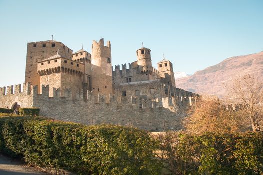 The Fénis castle is one of the best preserved medieval castles in Italy.