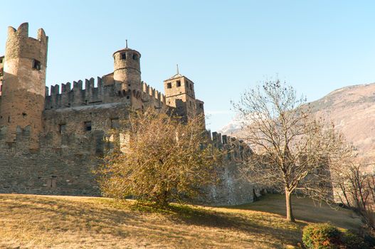 The Fénis castle is one of the best preserved medieval castles in Italy.