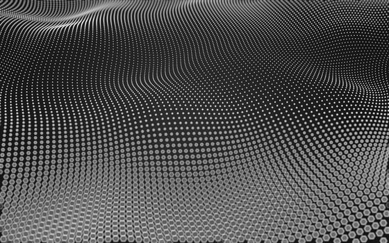 Abstract polygonal space low poly dark background with connecting dots and lines. Connection structure. 3d rendering