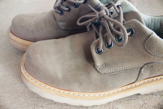 Brown leather shoes