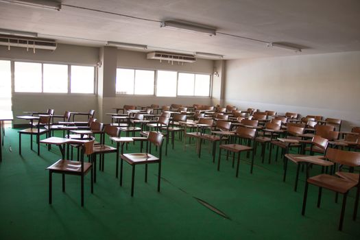 chairs in the big classroom