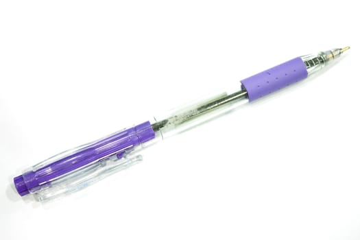 Purple pen used to study and work.