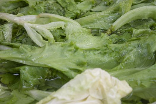 Stir salad soaking water before cooking.