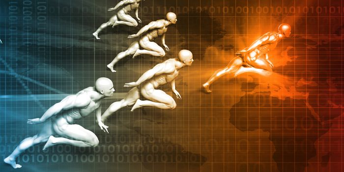 Logistics Delivery with Men Running at Full Speed