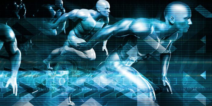 Futuristic Technology Background and Visual Data of the Future
