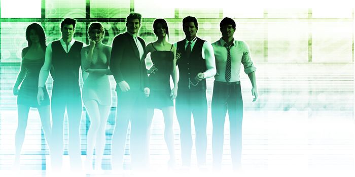 Business Team of Executives as a Success Concept
