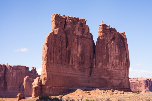 The Courthouse Formation in Arches National Park, Utah.
