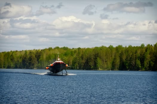 hydrofoil boat from St. Petersburg to Peterhof