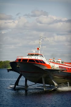 hydrofoil boat from St. Petersburg to Peterhof