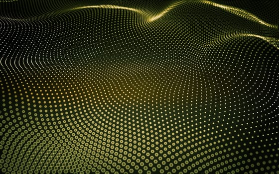 Abstract polygonal space low poly dark background with connecting dots and lines. Connection structure. 3d rendering