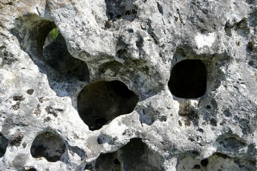 Rocks in the Altmuehltal in Germany