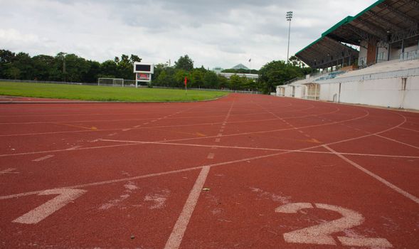 Stadium and running track