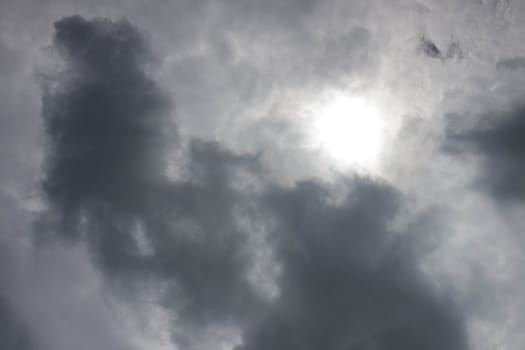 Dark skies and rain storm is coming.