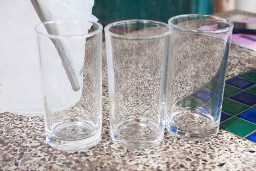 Glass of ice water