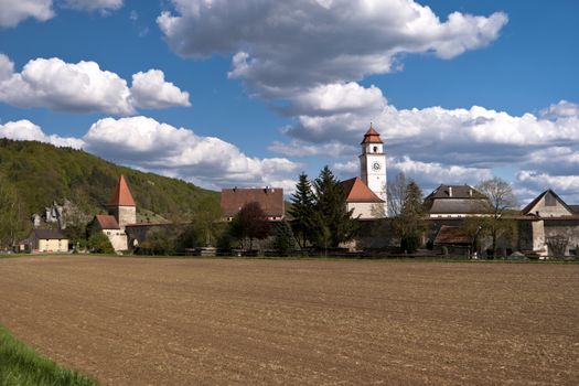 Dollnstein in the Altmuehltal in Germany