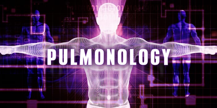 Pulmonology as a Digital Technology Medical Concept Art