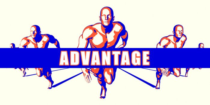 Advantage as a Competition Concept Illustration Art