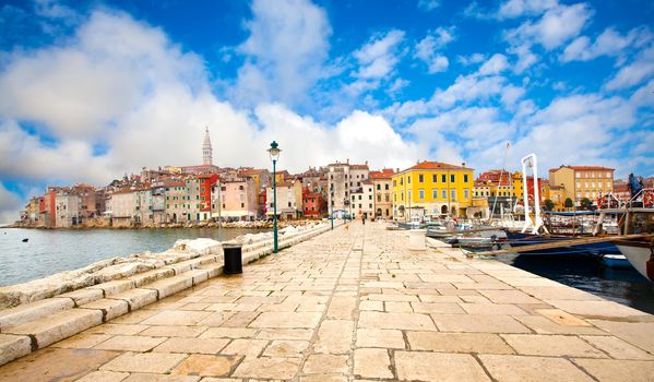 old Istrian town in Porec, Croatia.