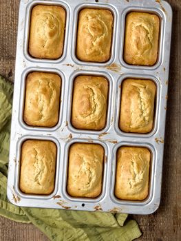 close up of rustic southern american corn bread