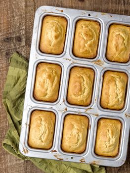 close up of rustic southern american corn bread