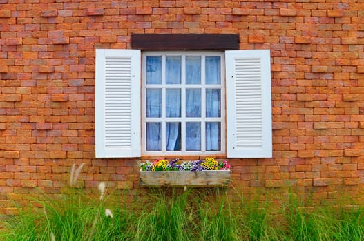Vintage romance window field