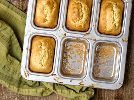 close up of rustic southern american corn bread