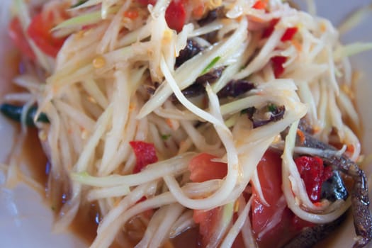 papaya salad with crab