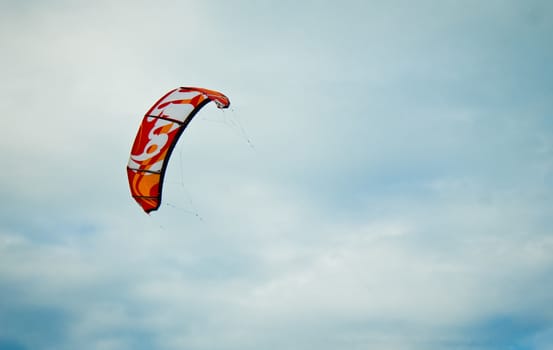 coloured kite of kitesurfing