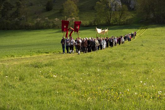 Ascension Day Procession in Bavaria in Germany