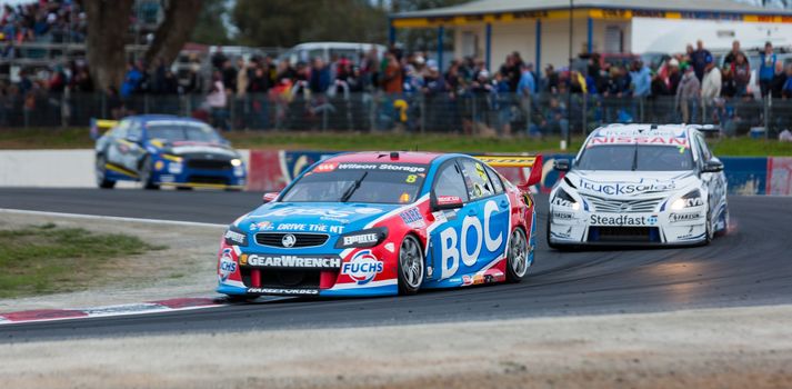 MELBOURNE, WINTON/AUSTRALIA, 22 MAY , 2016: Virgin Australia Supercars Championship  -Jason Bright (Team BOC) during Race 10 at Winton.