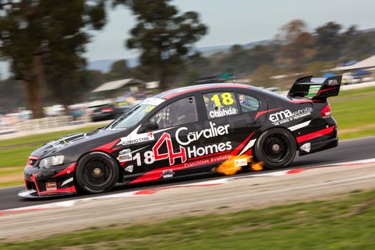 MELBOURNE, WINTON/AUSTRALIA, 20 MAY , 2016: Aussie Race cars battle it out at the Kumho Tyre Australian V8 Touring Car Series at Winton.