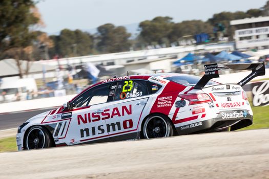 MELBOURNE, WINTON/AUSTRALIA, 22 MAY , 2016: Virgin Australia Supercars Championship  - Michael Caruso (Nissan Motorsport) during qualifying sessions at Winton.